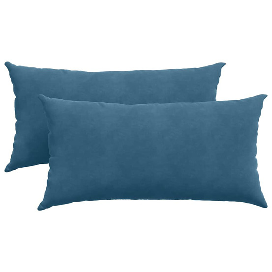 Coussins de canapé 2 pcs bleu 80 x 40 cm