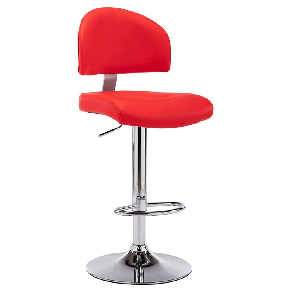 Tabouret de bar rouge similicuir