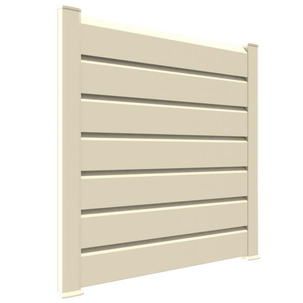 Kit cloture - lame 16cm - pvc beige - lg: 9m x h: 1m13