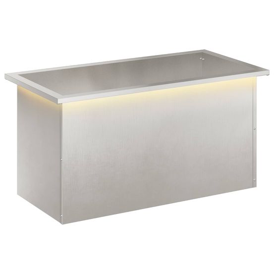 Jardinière d'extérieur de jardin avec led argenté 40 x 80 x 40 cm