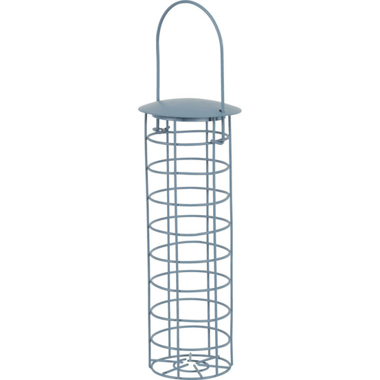 Distributeur à boules de graisse bleu, ø 9 x 32 cm pour oiseaux.