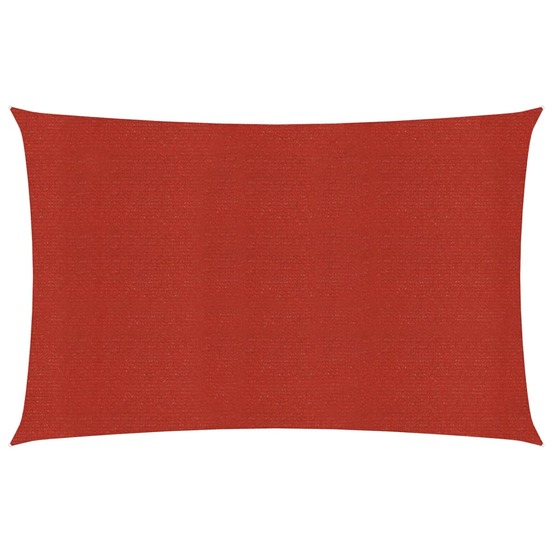 Voile toile d'ombrage parasol 160 g/m² pehd 2,5 x 4 m rouge