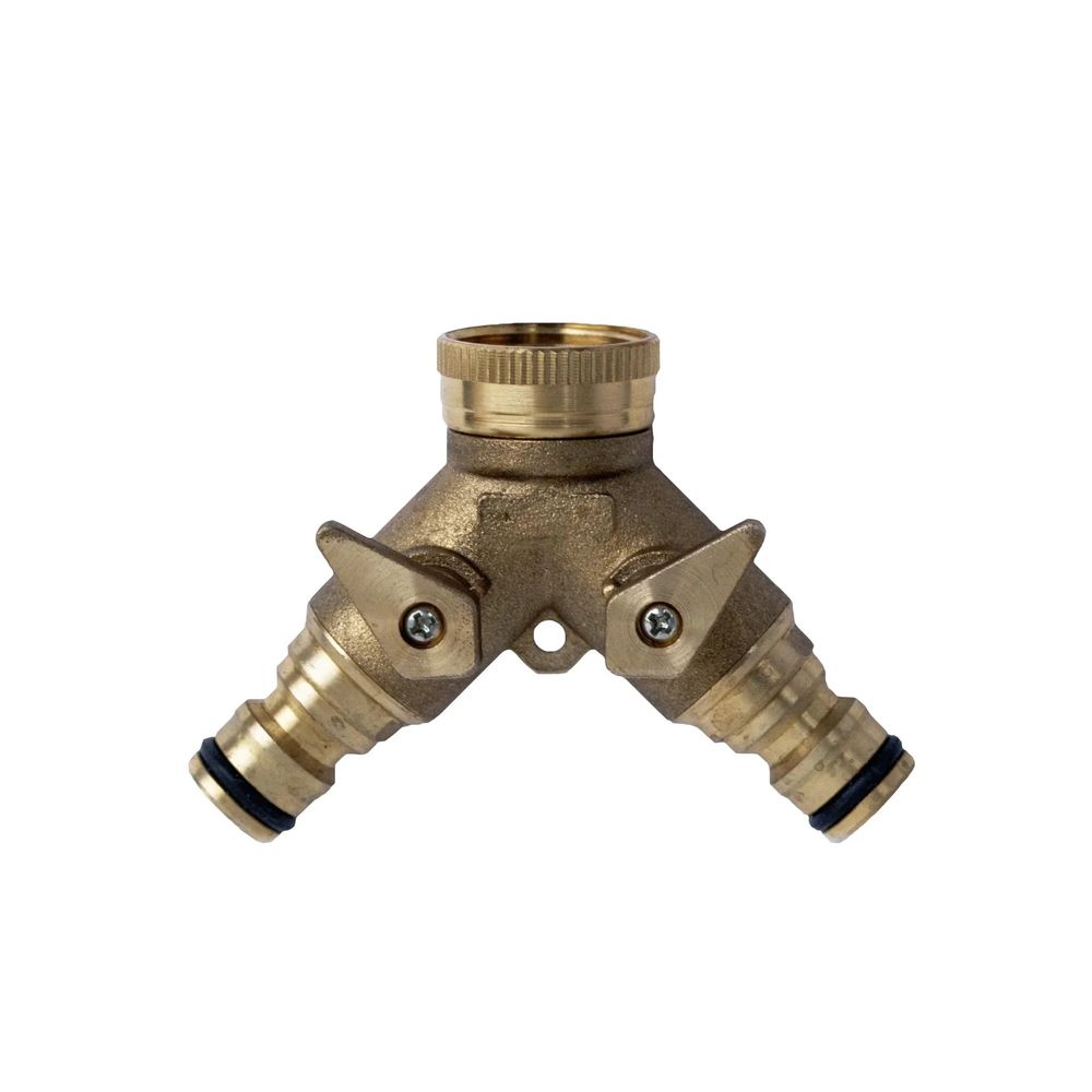 Distributeur d'eau 2 voies pour 1/2' + 3/4' / raccord de robinet / adaptateur de robinet