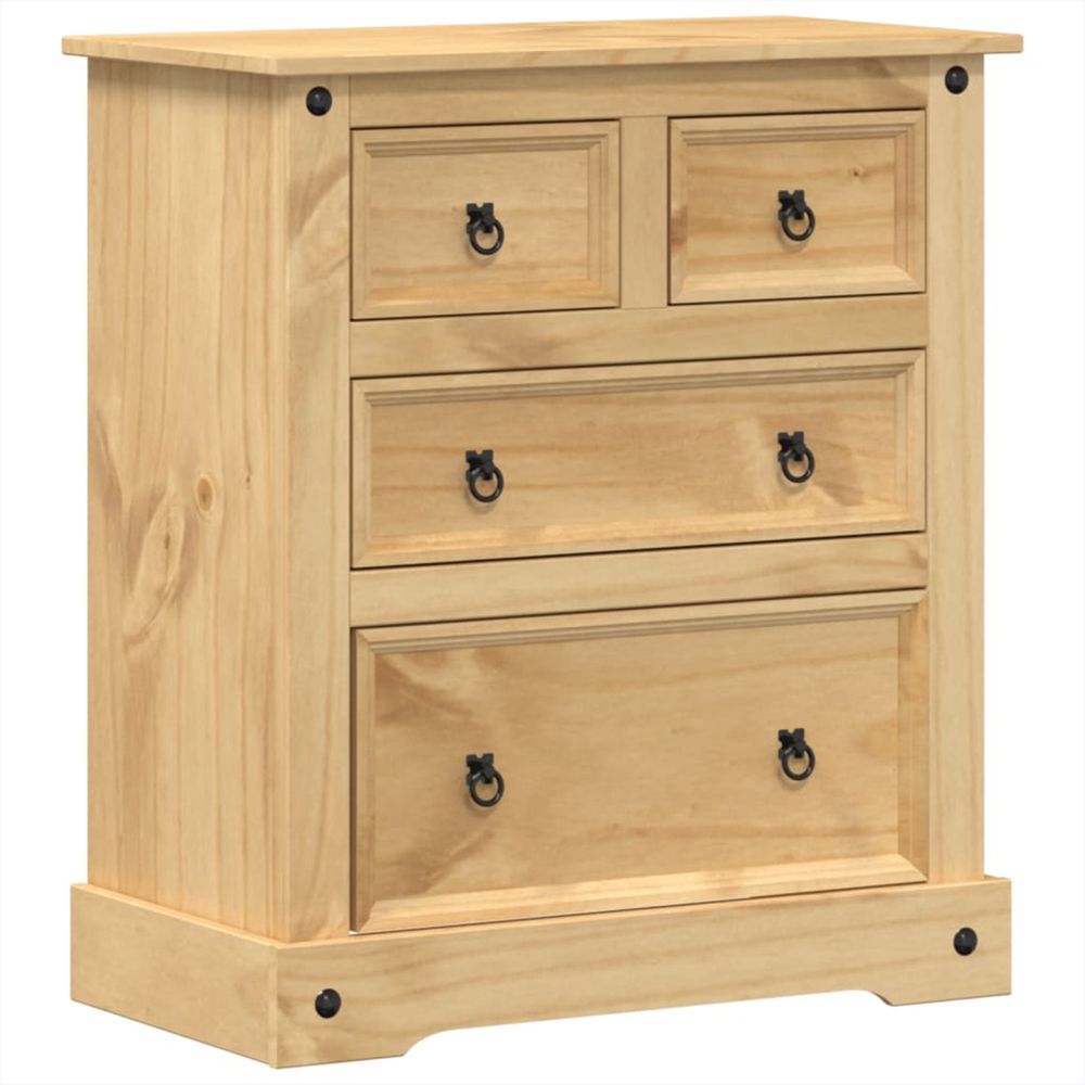Commode corona 80x43x91 cm bois massif de pin