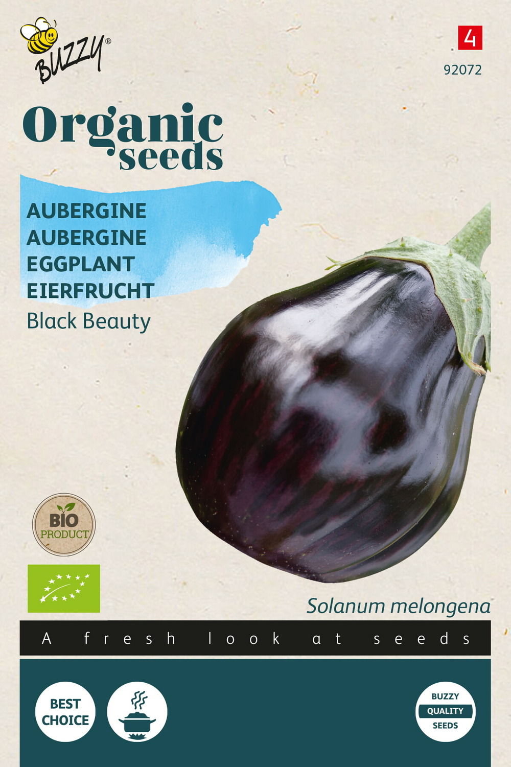 Buzzy organic aubergine black beauty (bio) - ca. 0,15 gr