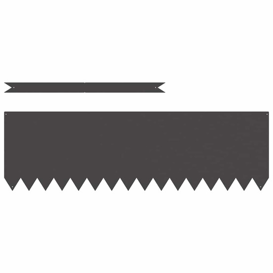 Bordure de pelouse 20 pcs noir 100 x 0.05 x 20 cm