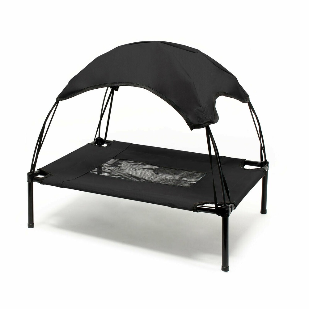 Transat chien 122 m 30 kg max lit surélevé protection soleil xl relax noir