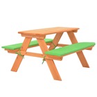 Table de pique-nique pour enfants avec bancs 89x79x50 cm sapin