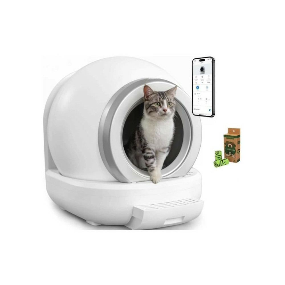 Litiere auto-nettoyante pour chats 65 l