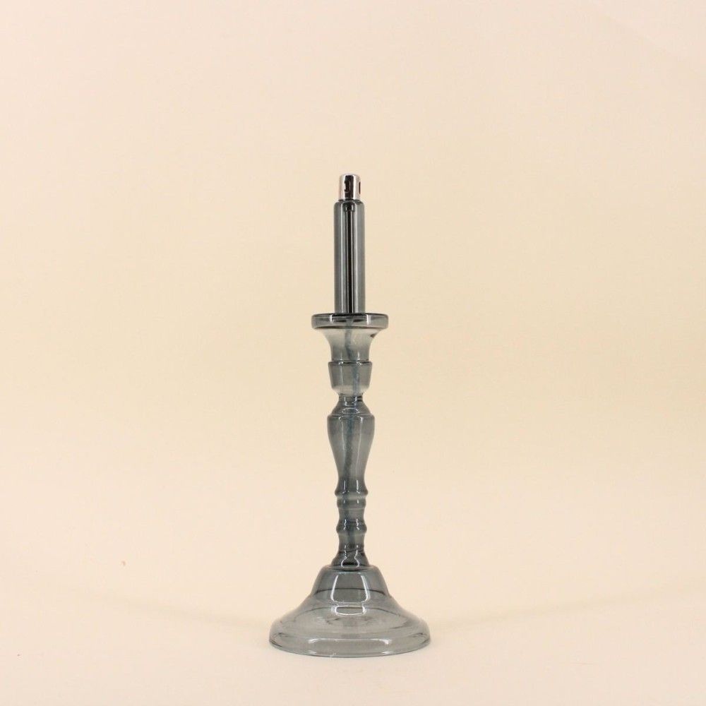 Lampe à huile chandelier en verre soufflé 34cm
