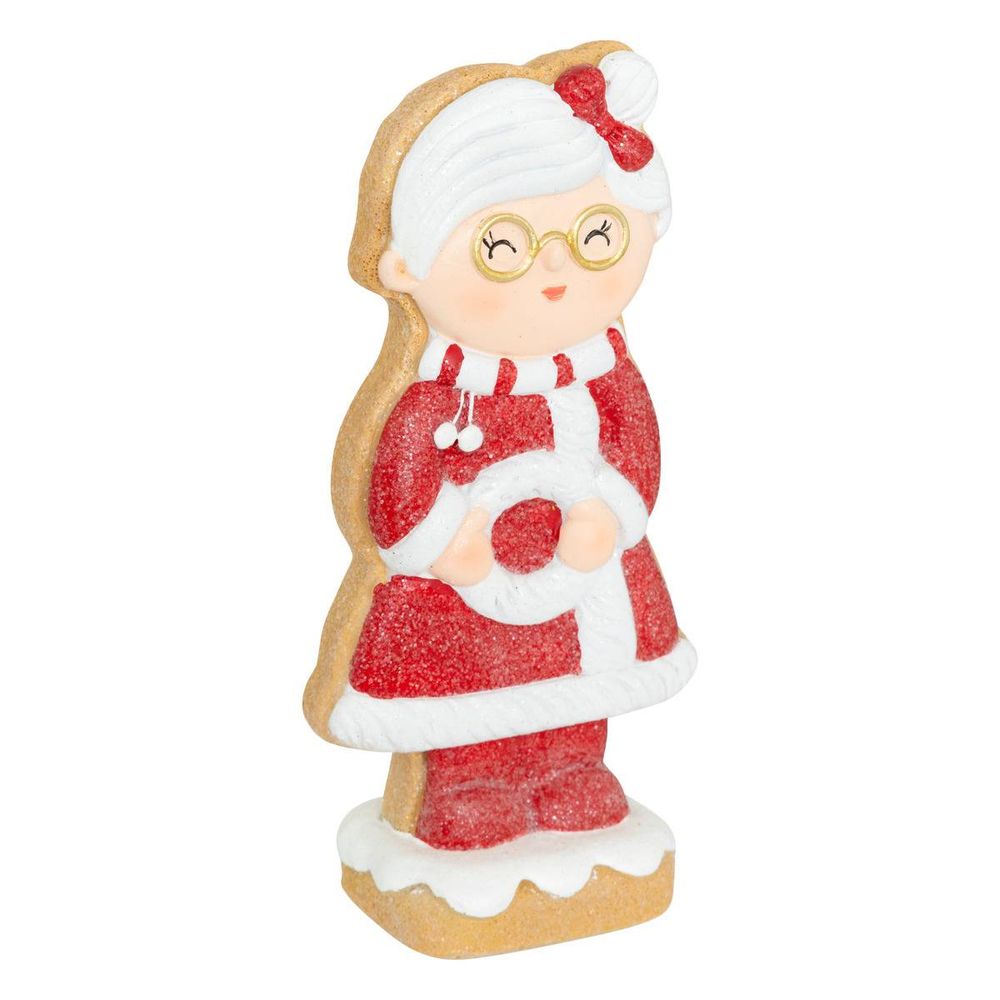 Mère noël en résine h. 17,5 cm
