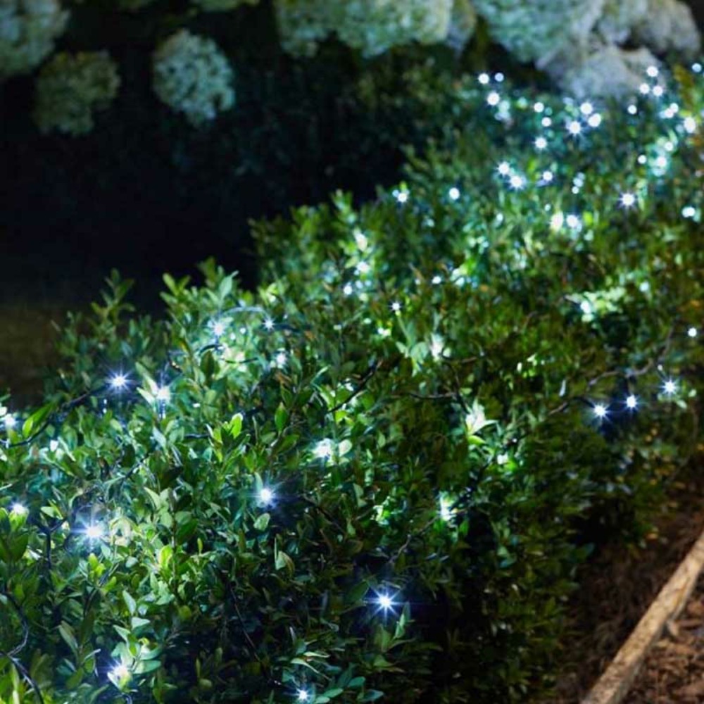 Guirlande solaire blanc froid 200 micro leds