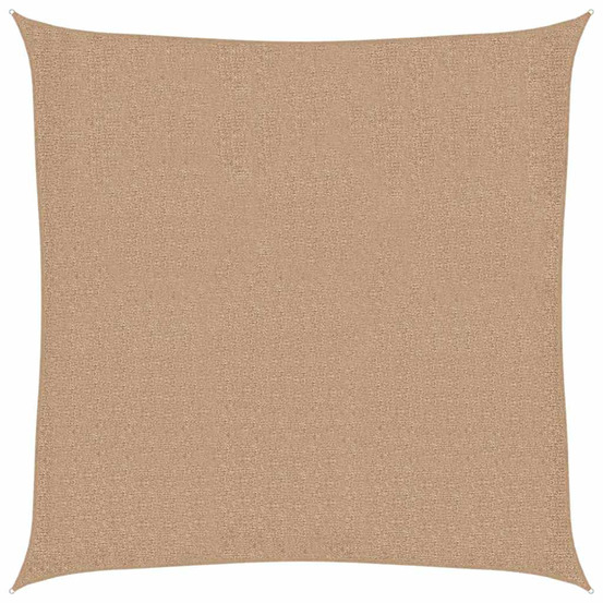 Voile d'ombrage 160 g/m² taupe 6x6 m pehd