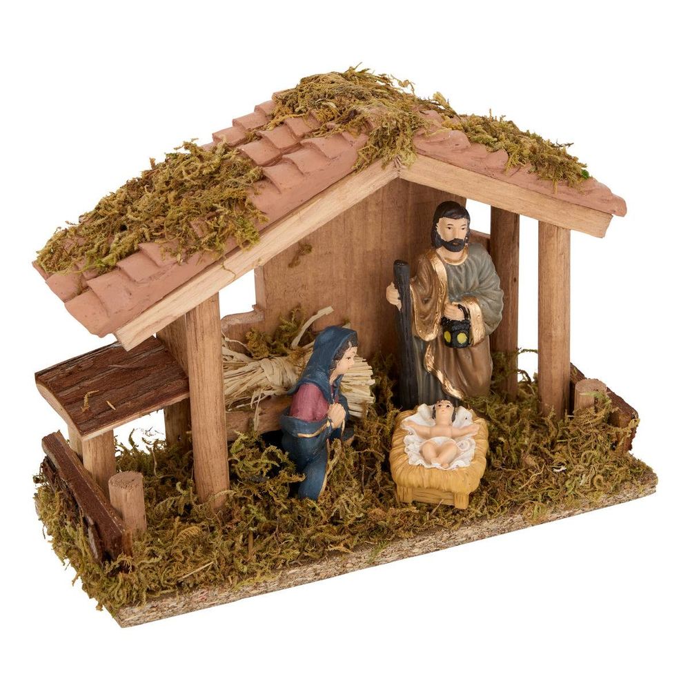 Crèche de noël novea 3 santons 20 x 15 cm