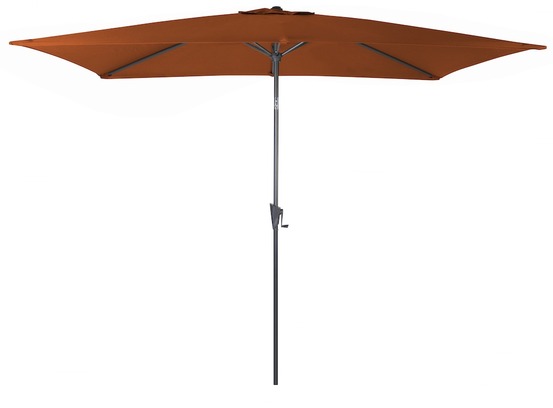 Parasol droit - tilt - aluminium époxy - acier - 3x2m - sienne