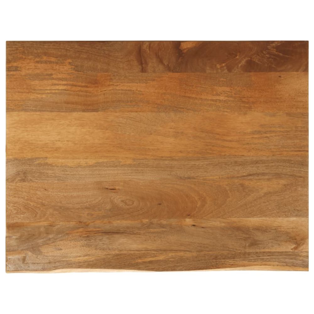 Dessus de table à bord vivant 110x80x2,5cm bois massif manguier