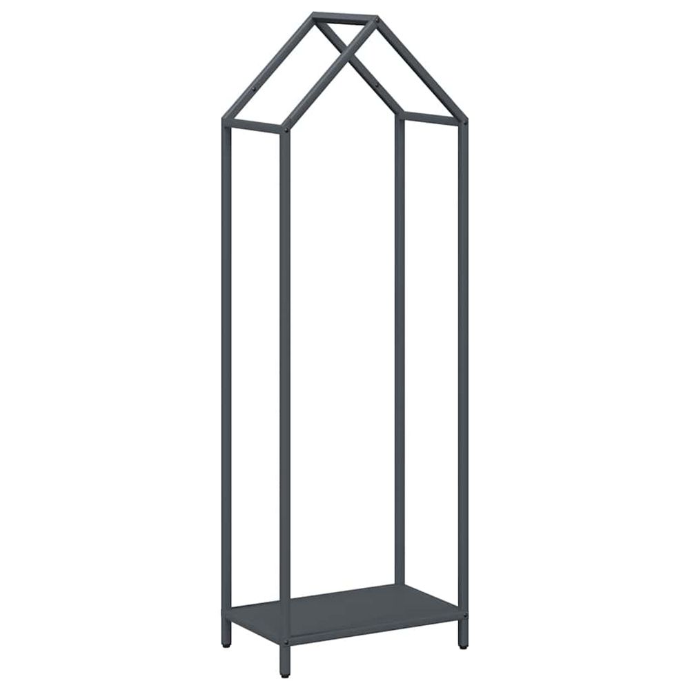 Portant de bois chauffage anthracite 40x25x120 cm