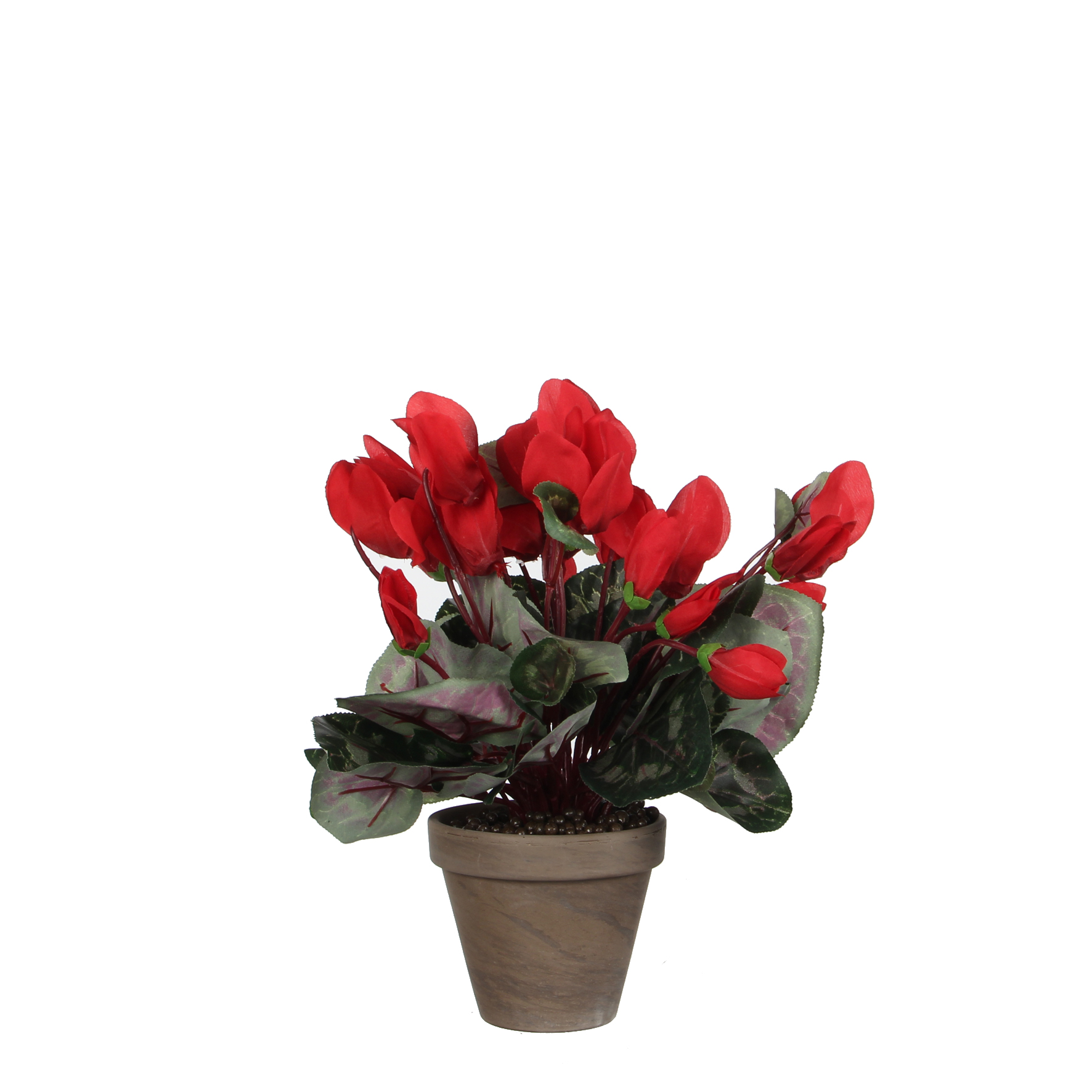 Mica decorations - cyclamen artificielle rouge en pot h30