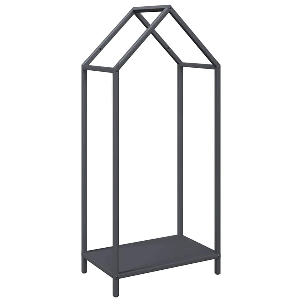 Portant de bois chauffage anthracite 40x25x90 cm