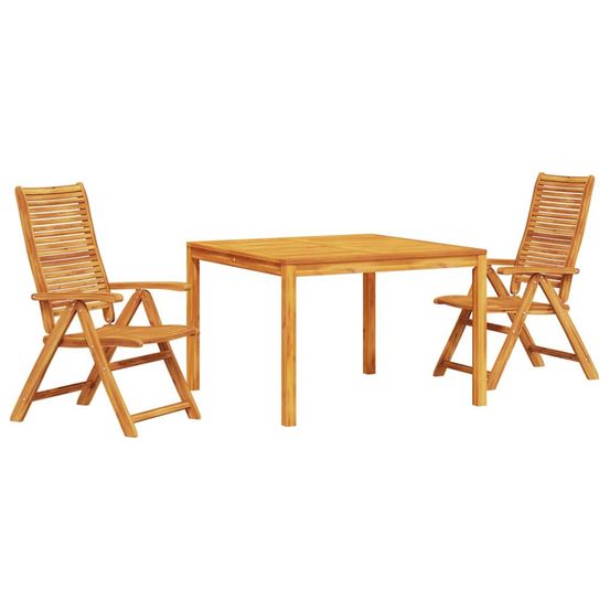 Ensemble de salle à manger pour jardin 3 pcs marron
