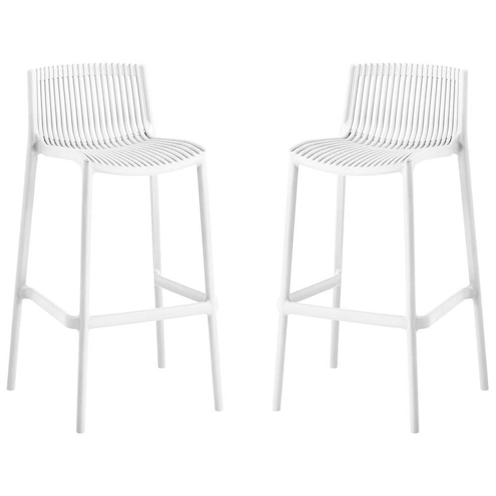 Lot de 2 chaises hautes empilables en plastique 