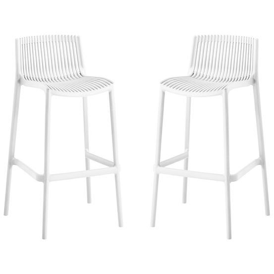 Lot de 2 chaises hautes empilables en plastique