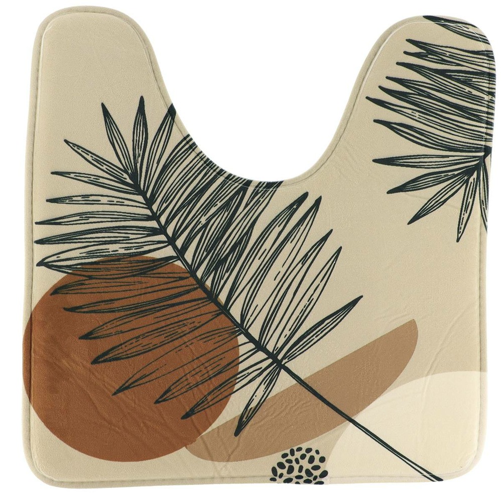 Tapis contour wc microfibre imprime 45x50cm - reconnect