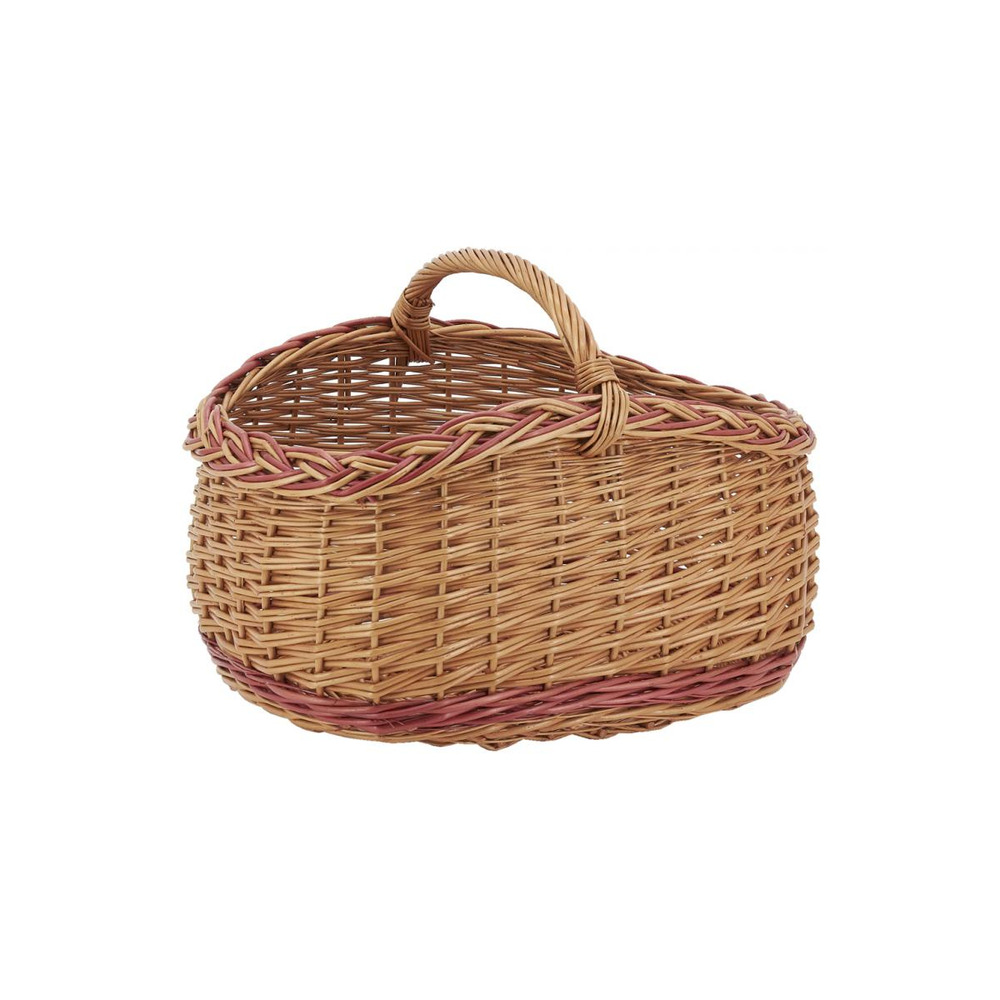Panier en osier buff et marron