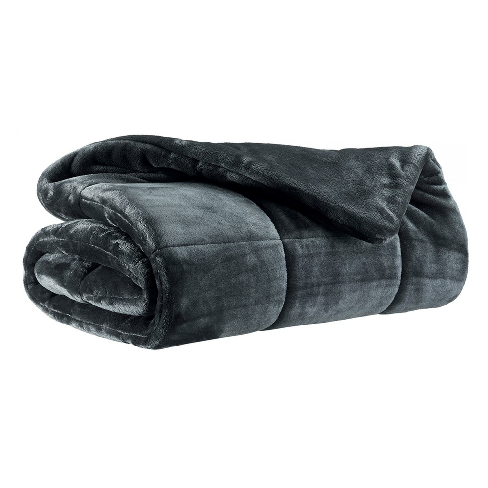 Plaid betender cendre 130 x 180 cm