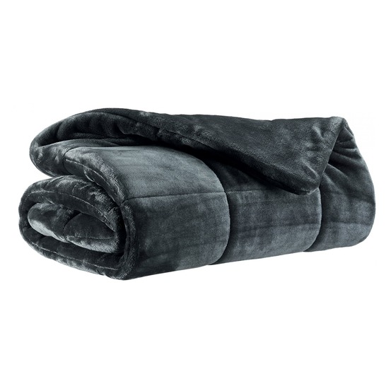 Plaid betender cendre 130 x 180 cm