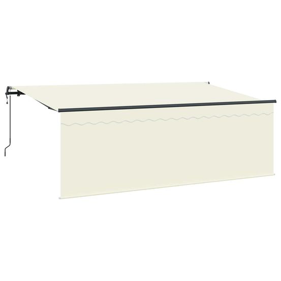 Auvent rétractable crème 350 x 200 cm polyester et aluminium
