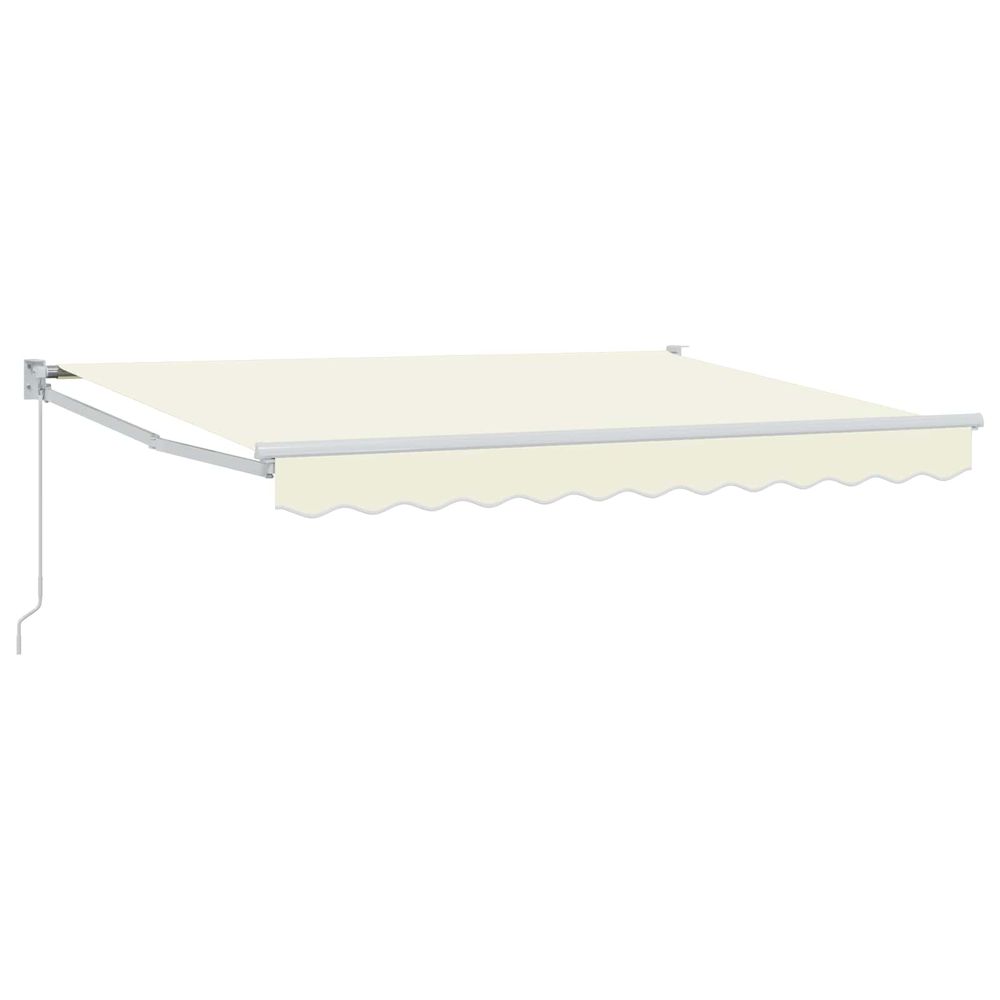 Auvent rétractable crème 3,5 x 2 m 100% polyester et aluminium
