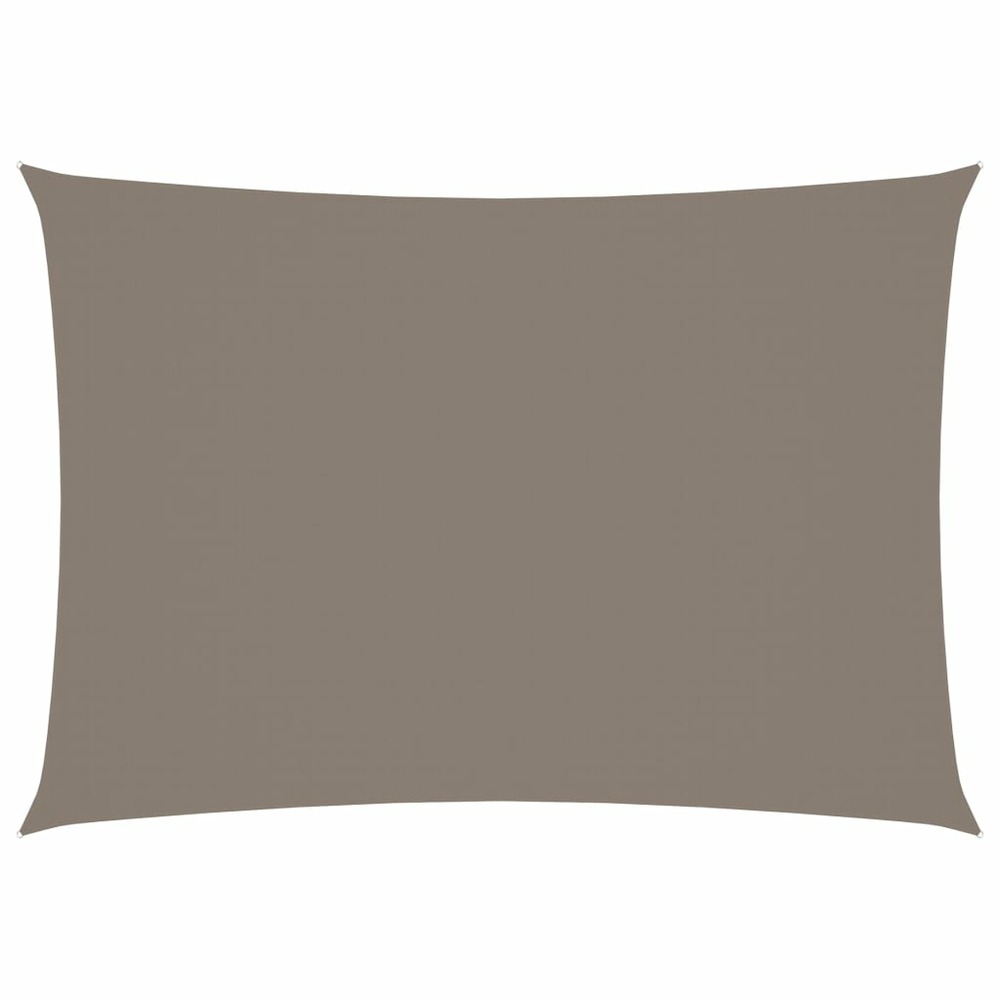 Voile toile d'ombrage parasol tissu oxford rectangulaire 3 x 4 m taupe