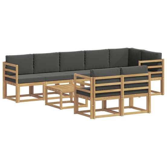 Ensemble de canapés d'extérieur 9 pc blanc et anthracite
