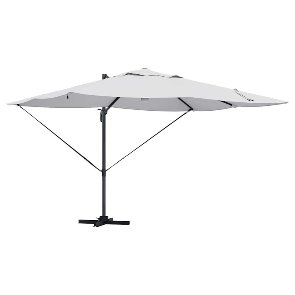 Parasol sable 351 x 250 x 253 cm polyester et aluminium