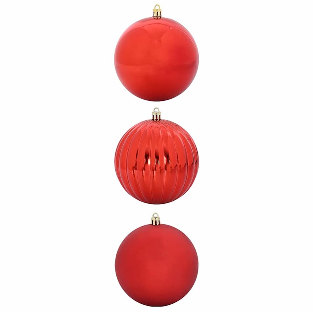Ensemble de boules de noël xxl 3 pc rouge ø 25 cm plastique