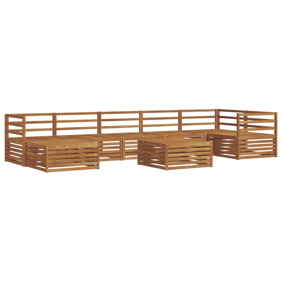 Ensembles de canapés 8 pcs naturel bois d'acacia massif