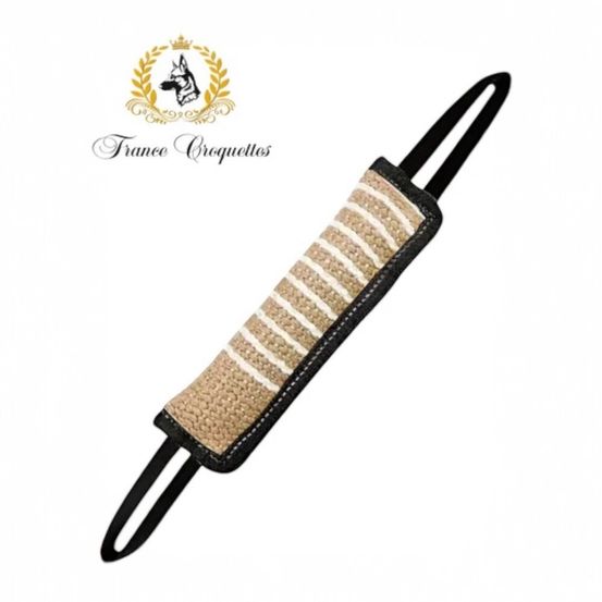 France croquettes boudin de dressage pour chien en toile de jute 30 cm - noir