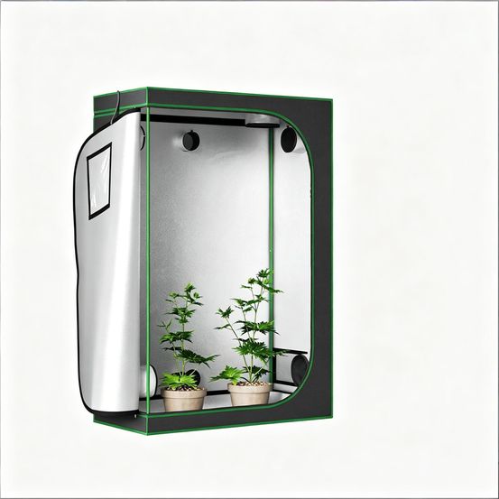 Chambre de culture tissu oxford plantes intérieur culture hydroponique 60x120x180cm noir - comfortxl outdoor living