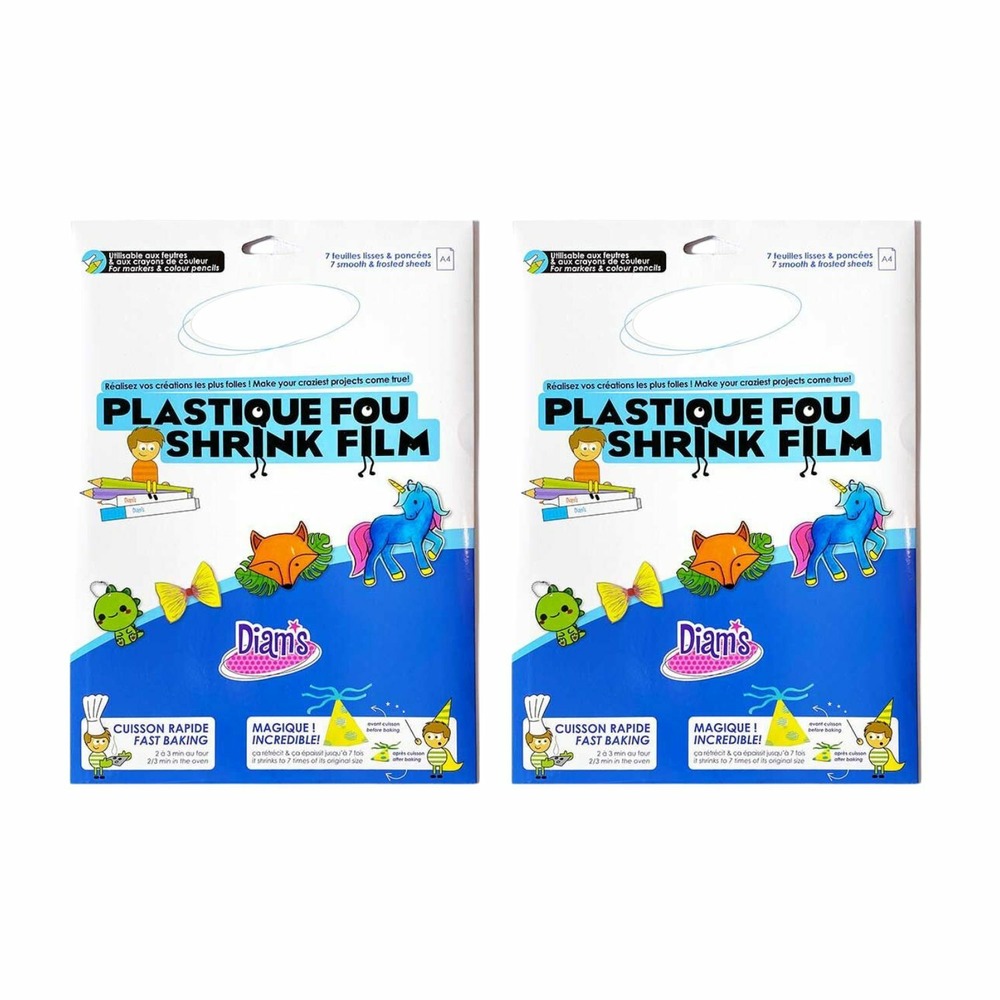 14 feuilles de plastique fou - transparentes poncées