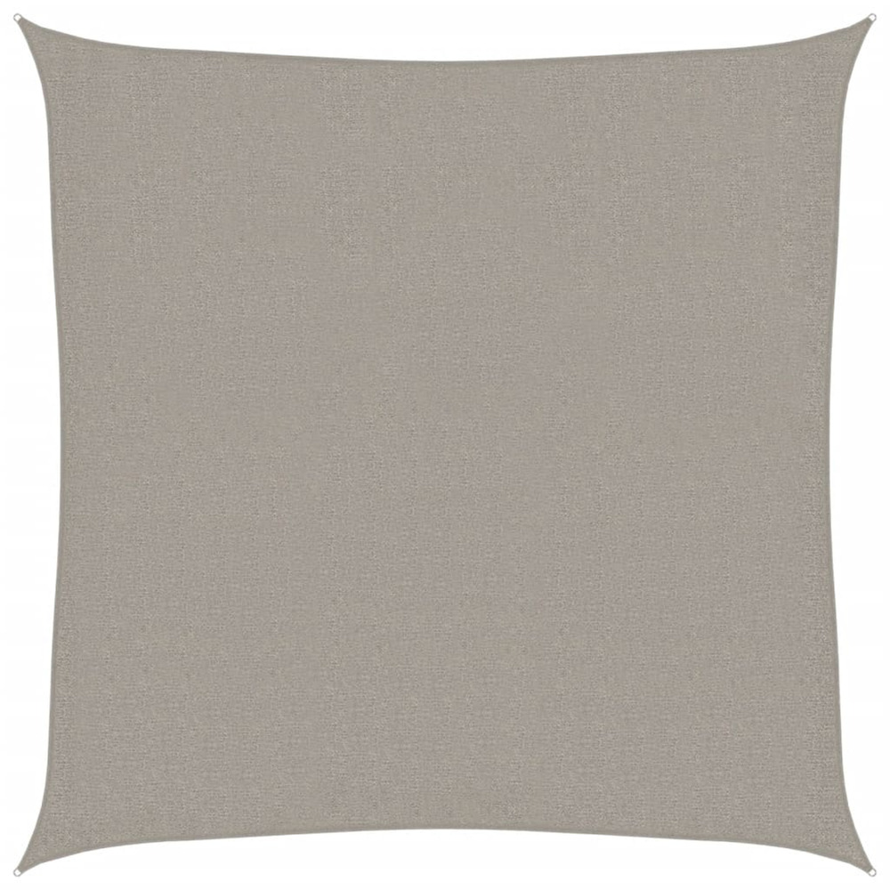 Voile d'ombrage 160 g/m² carré gris clair 3,6x3,6 m pehd
