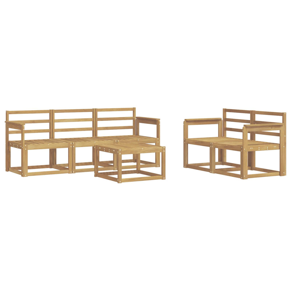 Ensemble de canapés d'extérieur 6 pcs blanc 59 x 59 x 37 cm