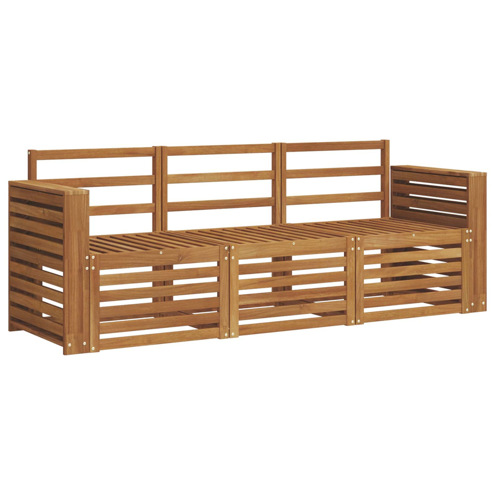 Ensembles de canapés 3 pcs naturel bois d'acacia massif