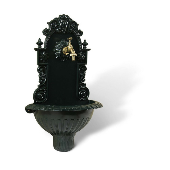 Fontaine de jardin aluminium vert - décoration d'autrefois