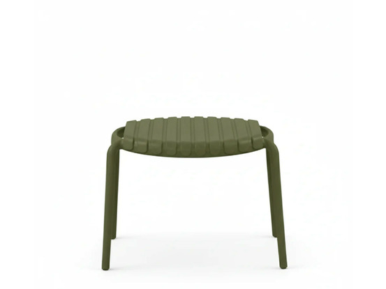 Table basse de jardin ronde en résine pp 50 % recyclé joysxee - ø50 cm - vert sa