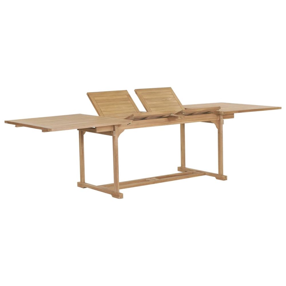 Table extensible de jardin 180-280x100x75 cm teck solide