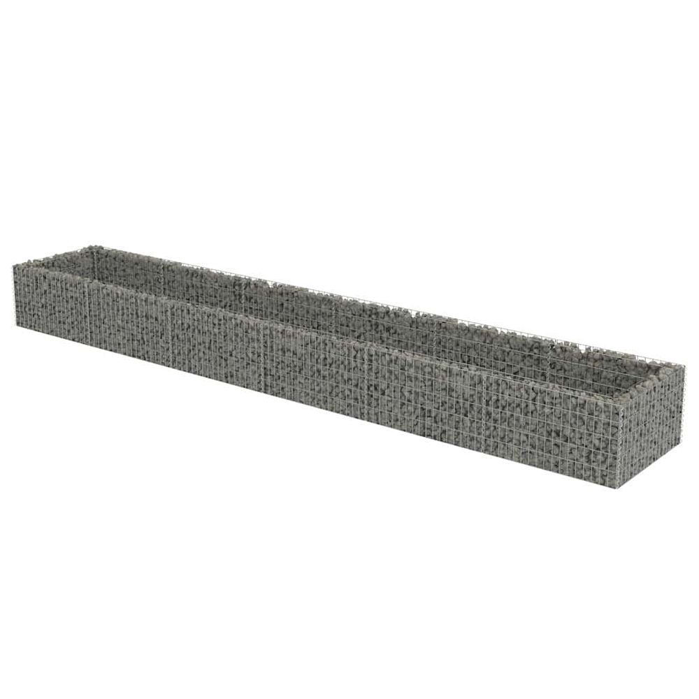 Lit surélevé à gabion acier galvanisé 540x90x50 cm
