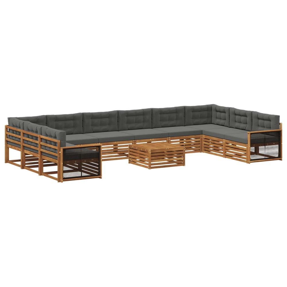 Ensembles de canapés 11 pc bois d'acacia massif
