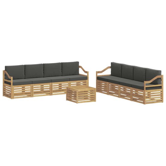 Ensemble de canapés d'extérieur 9 pc blanc et anthracite