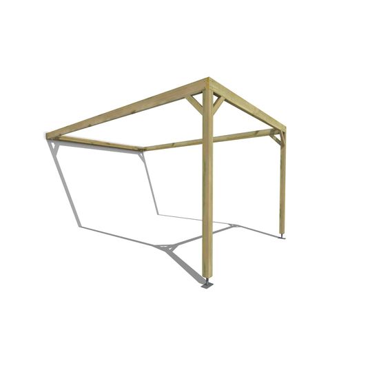 Pergola bois • 3m x 5m • adossée • cadre simple • livraison comprise